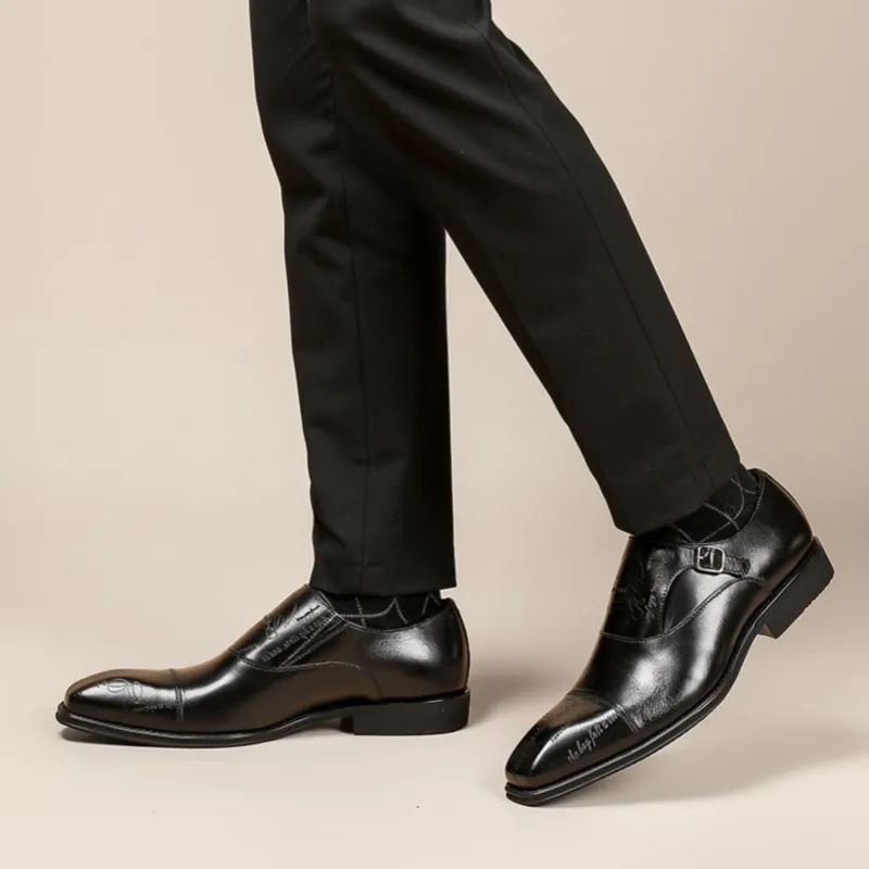 ASTON M.JAZZ Dress Shoes Men Low Top Brown/Black-14