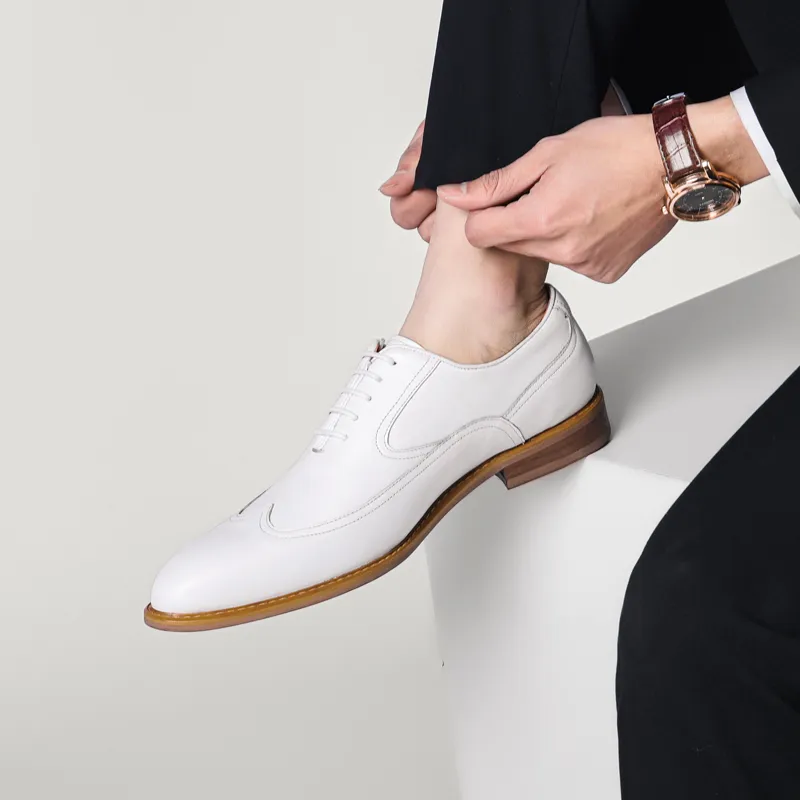ASTON M.JAZZ Dress Shoes Men Low Top White-7