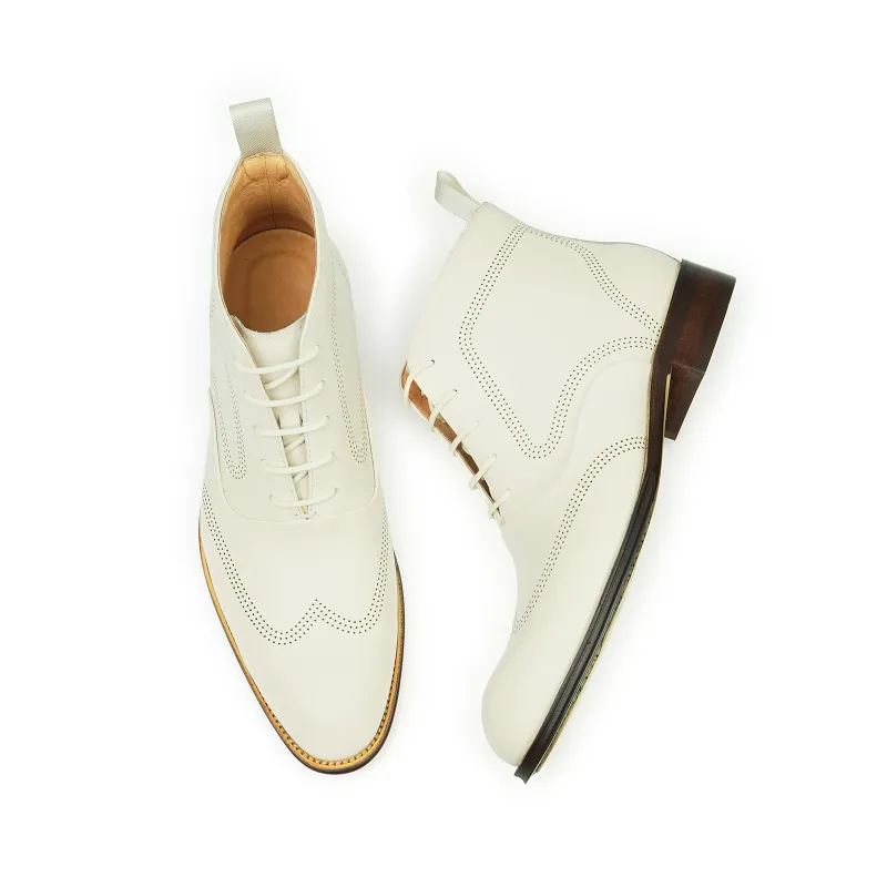ASTON M.JAZZ Ankle Boots Men's White-5