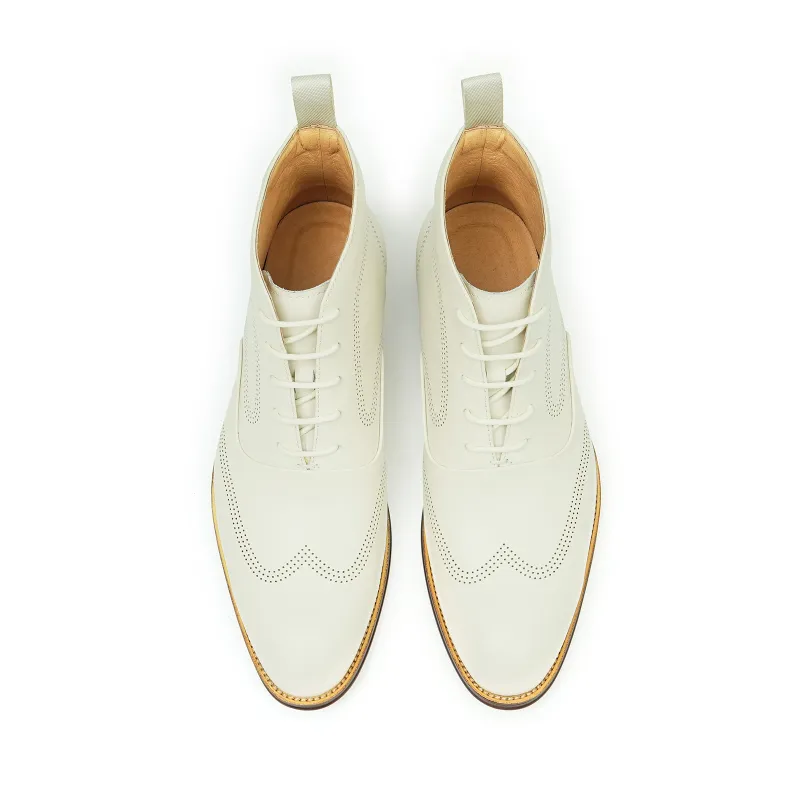 ASTON M.JAZZ Ankle Boots Men's White-3