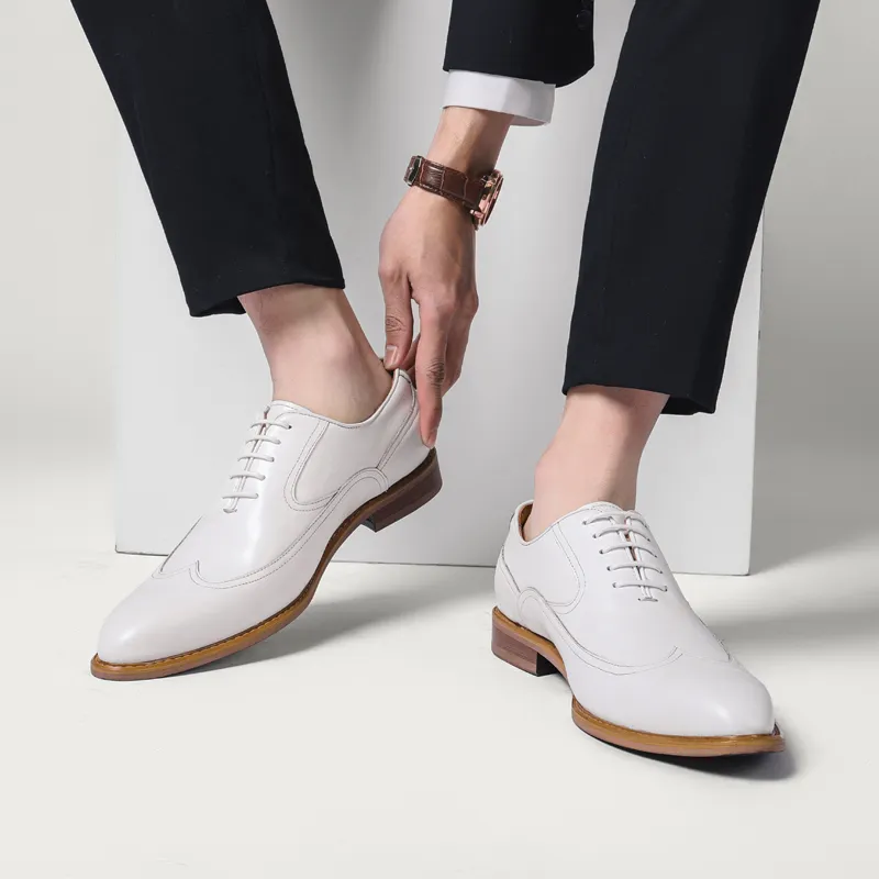 ASTON M.JAZZ Dress Shoes Men Low Top White-8