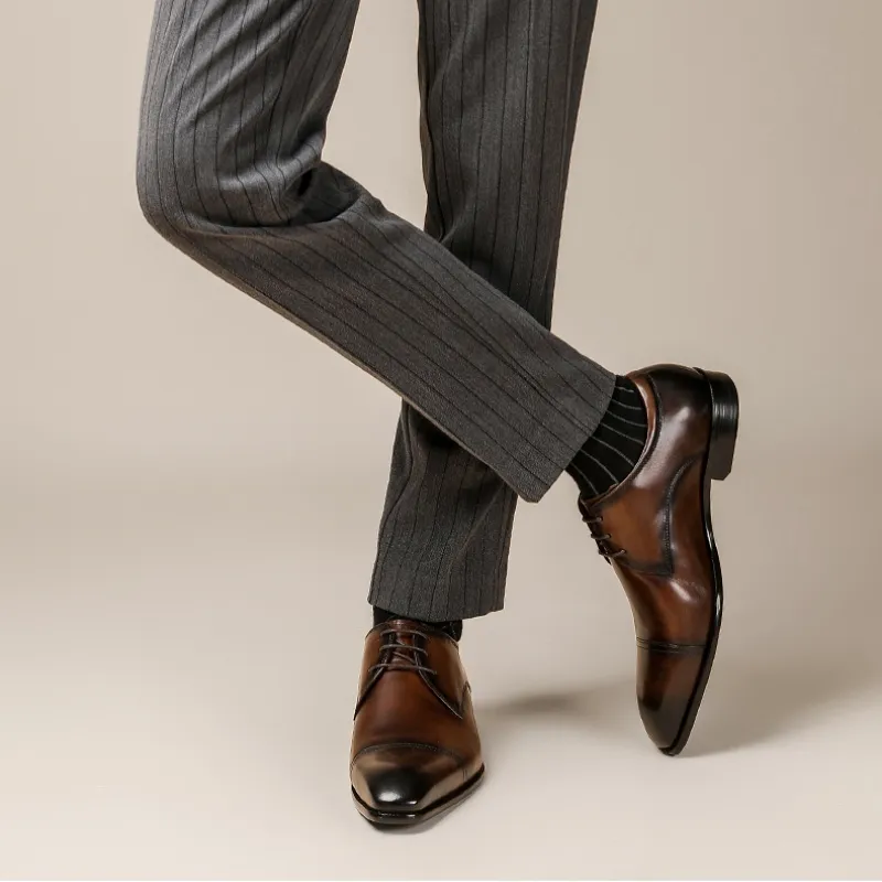 ASTON M.JAZZ Dress Shoes Men Low Top Black/Brown/Coffee-21