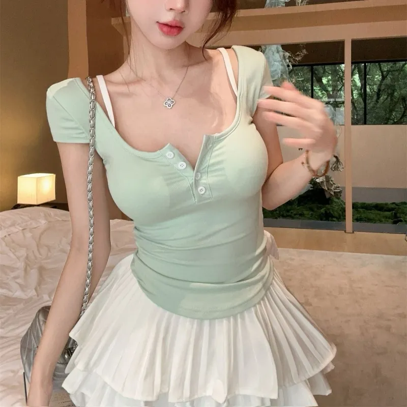 KUNZHUDAXIANG Regular T Shirt Women's-12