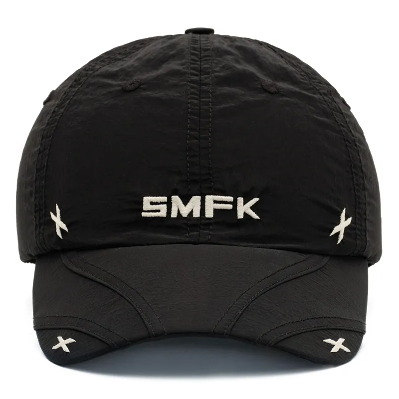 SMFK 100% Polyamide Baseball Caps Unisex Black Lightning-1
