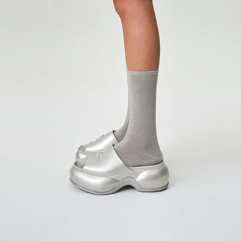 SMFK Slide Slippers Women's Starry Silver-3