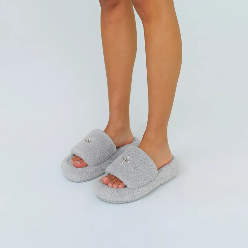 SMFK Slip Resistant Slide Slippers Women's Dusty Gray-4