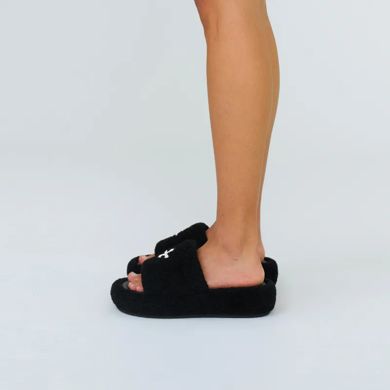 SMFK Slide Slippers Women's Graphite Black-4