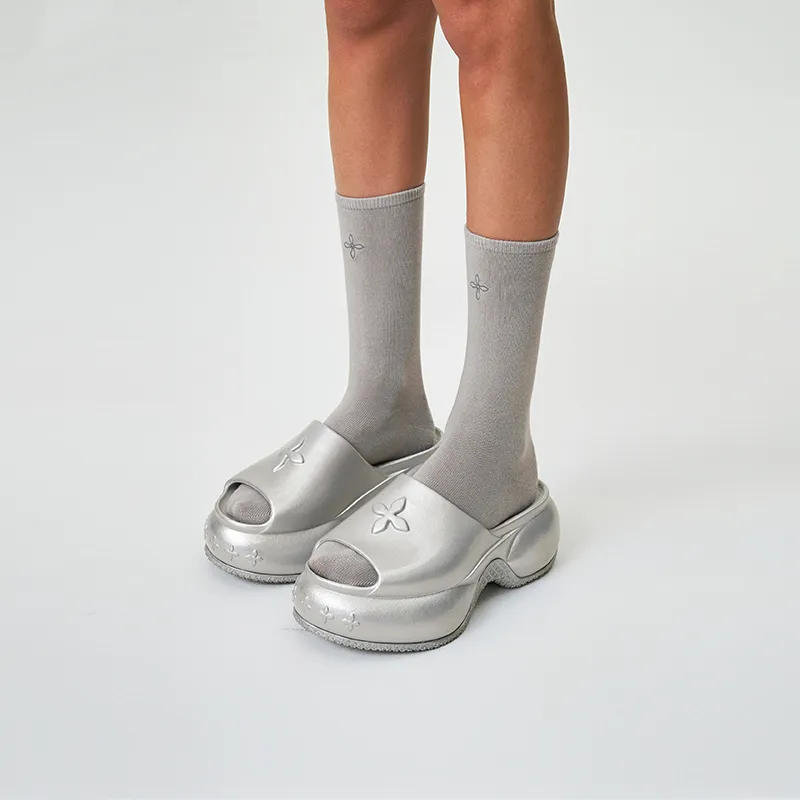 SMFK Slide Slippers Women's Starry Silver-4