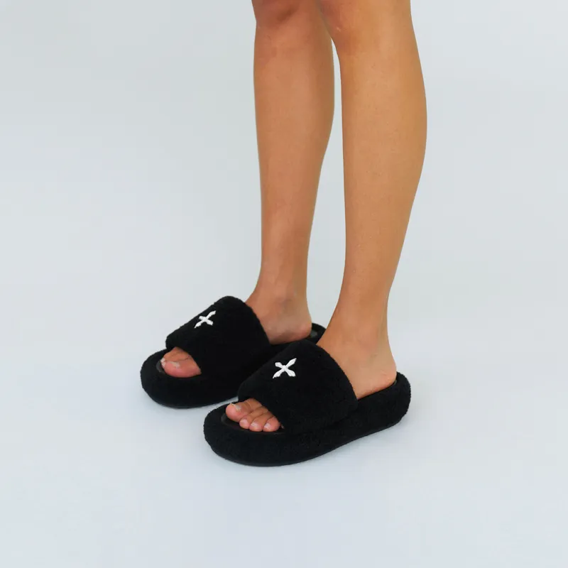 SMFK Slide Slippers Women's Graphite Black-5