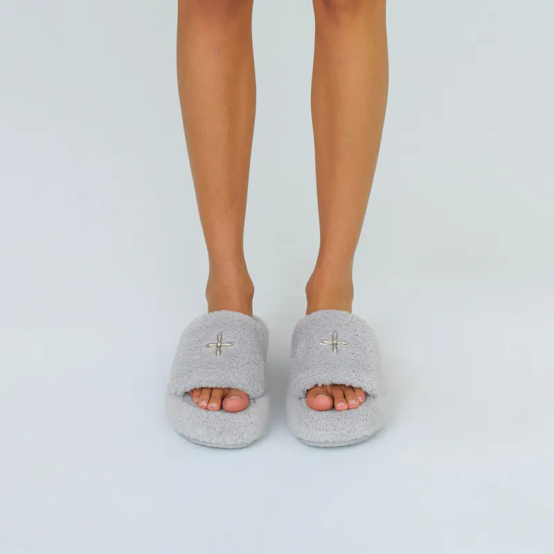 SMFK Slip Resistant Slide Slippers Women's Dusty Gray-3
