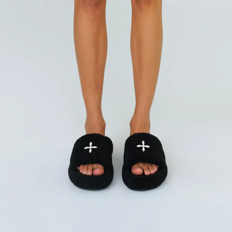 SMFK Slide Slippers Women's Graphite Black-3