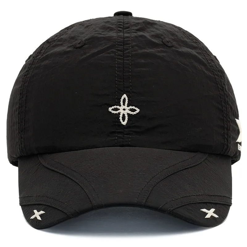 SMFK 100% Polyamide Baseball Caps Unisex Black Lightning-1