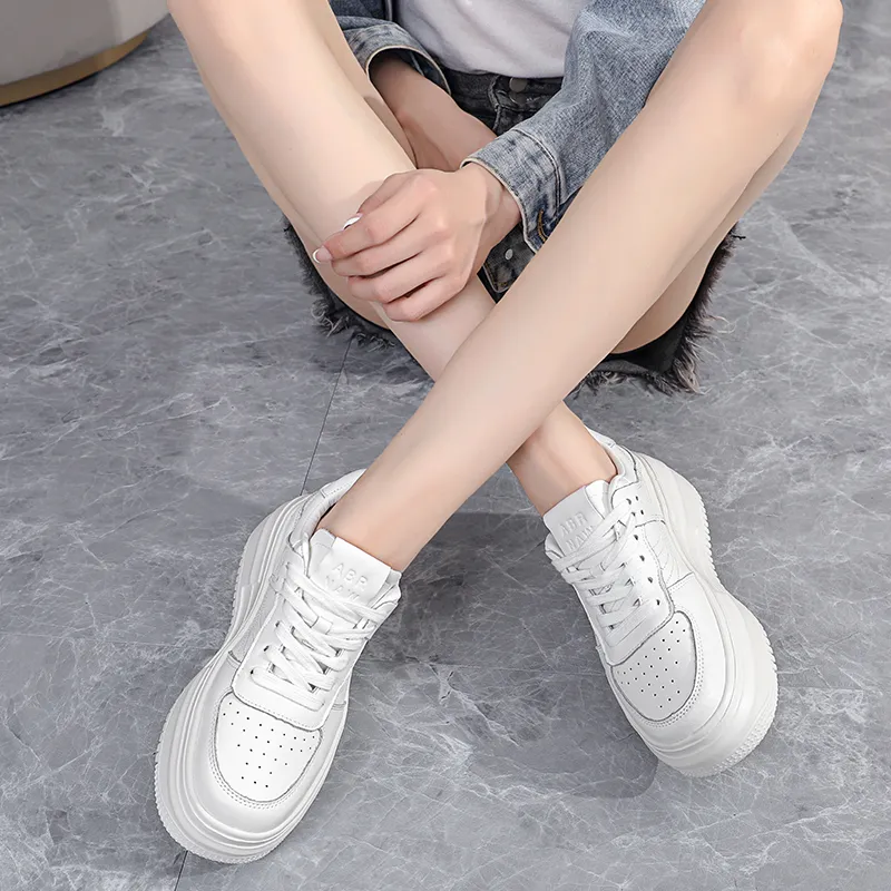 ABIDJAN White Moonlight Collection Trendy White Sneakers Women's White-1