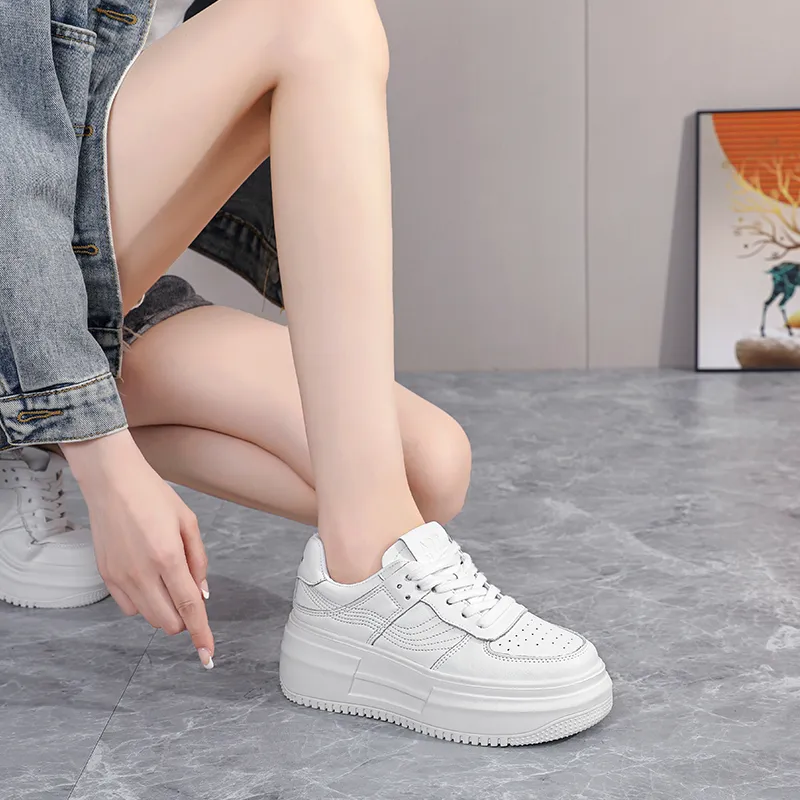 ABIDJAN White Moonlight Collection Trendy White Sneakers Women's White-2