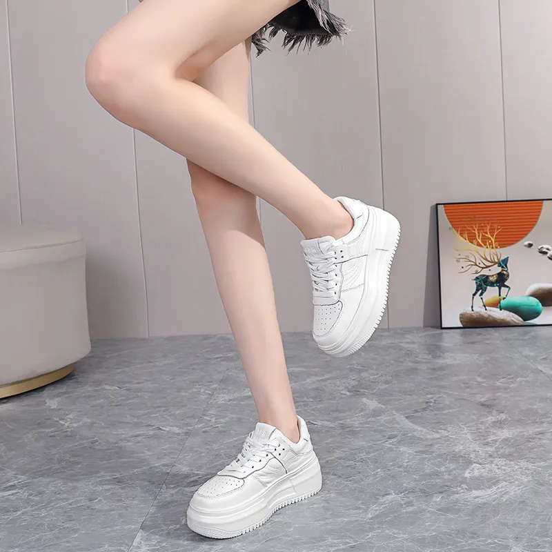 ABIDJAN White Moonlight Collection Trendy White Sneakers Women's White-4