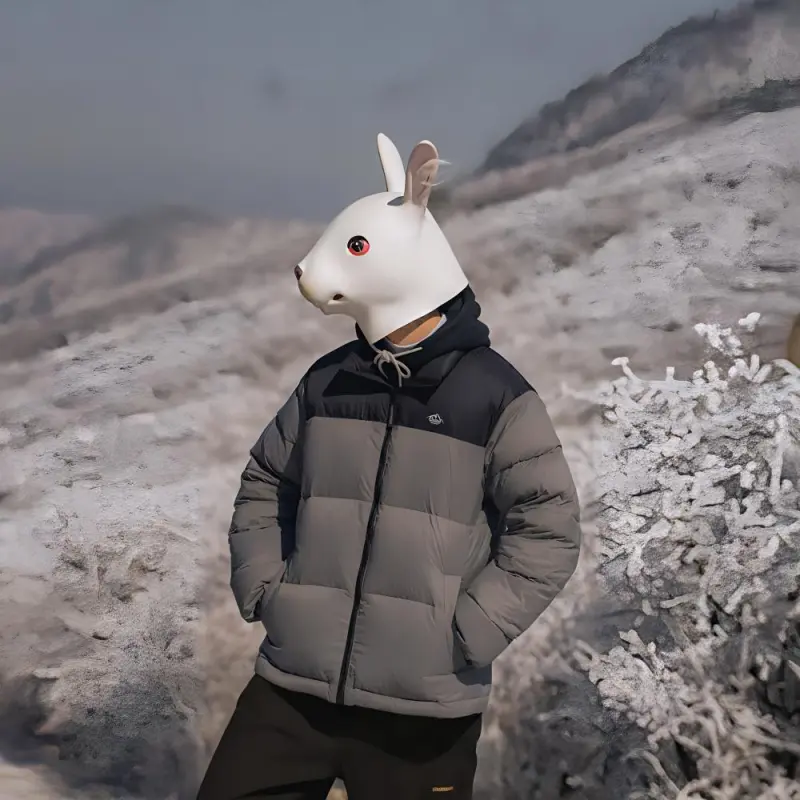 Rabbit House Down Jacket Unisex-13