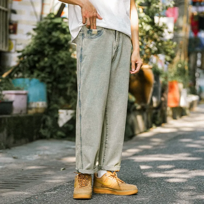 Rabbit House Spring And Fall Jeans Men's-2
