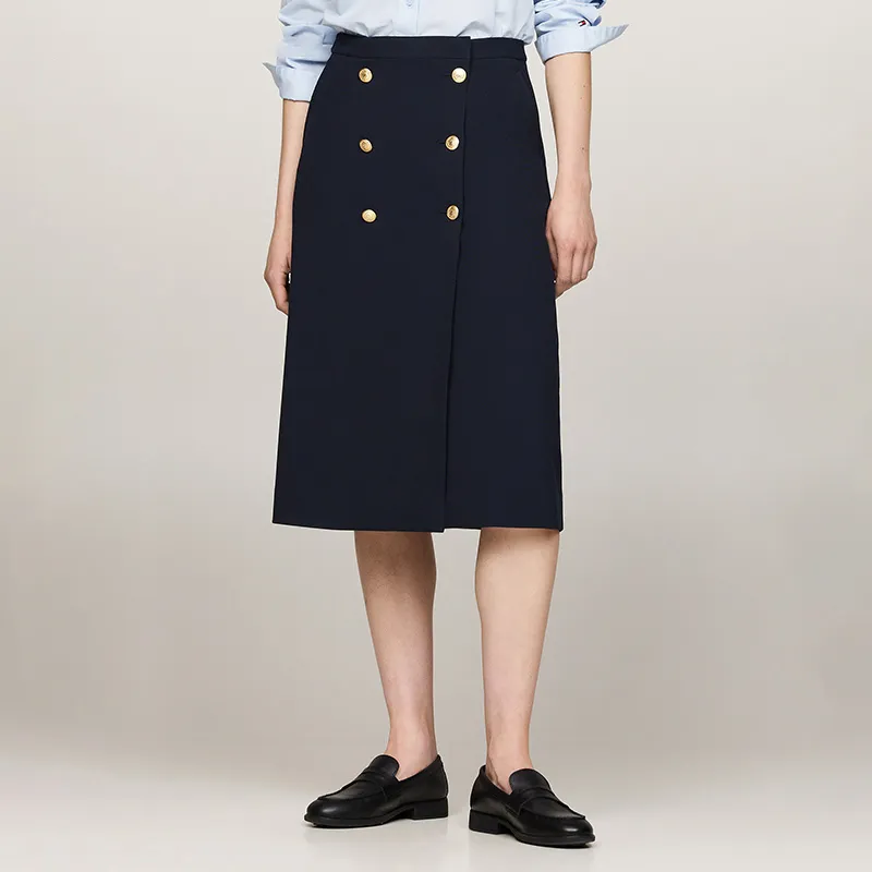 Tommy Hilfiger Casual Long Skirt Women's Navy Blue-2