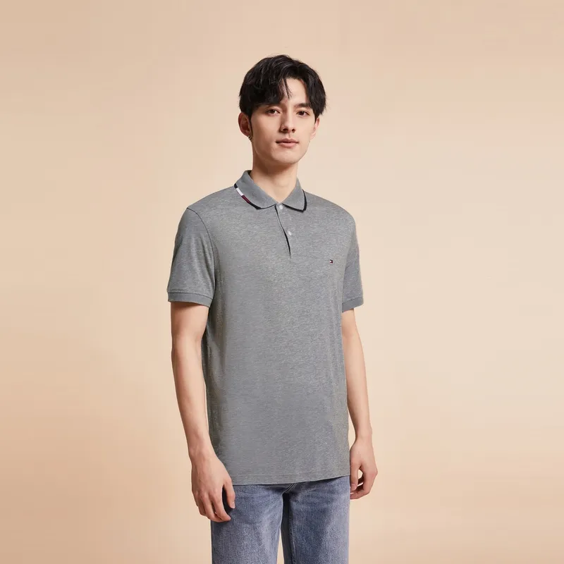 Tommy Hilfiger SS23 Polo Shirt Men's Dark Gray-2