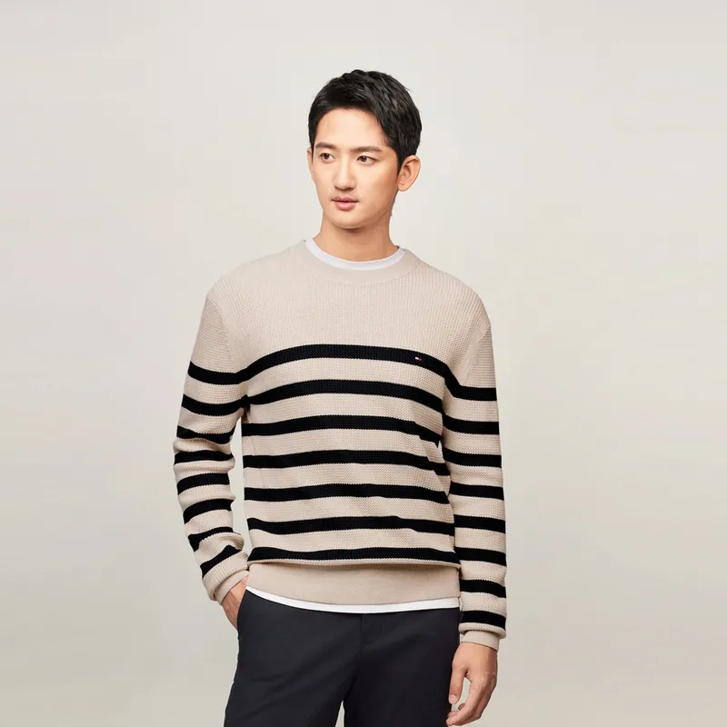 Tommy Hilfiger Knitwear Men's Beige White Navy Blue-2