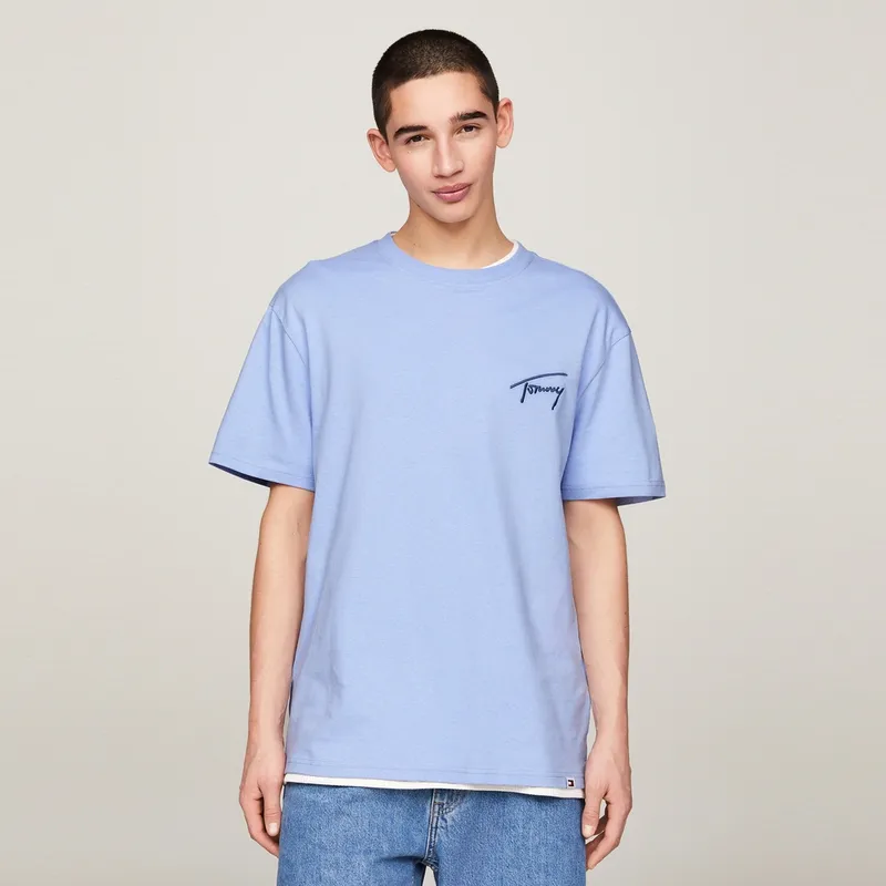 Tommy Hilfiger Logo embroidered T shirt-22