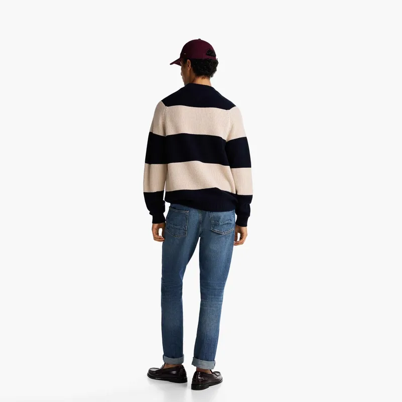 Tommy Hilfiger Sweater Unisex Tibetan Green Rice Stripes-2