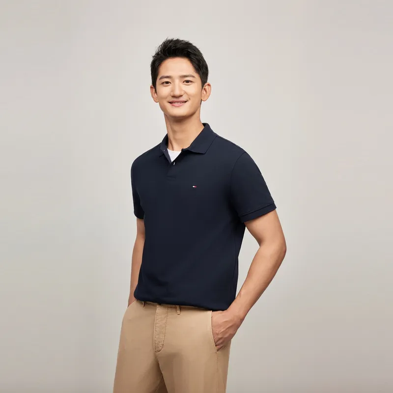 Tommy Hilfiger Polo Shirt Men's Navy Blue-2