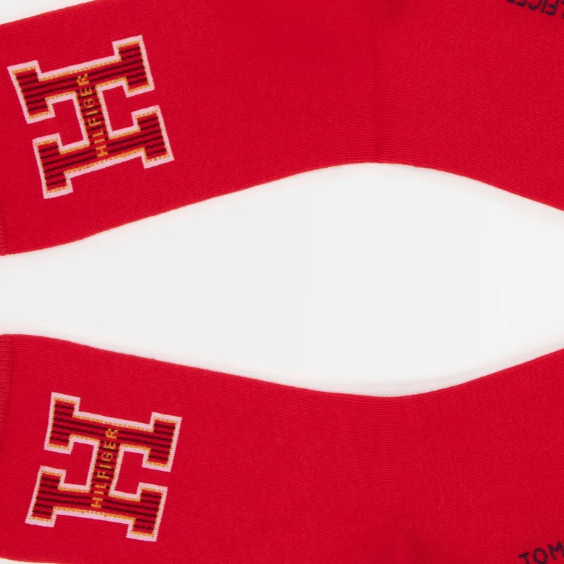 Tommy Hilfiger Mid Calf Socks Men's 1 Pack China Red-3
