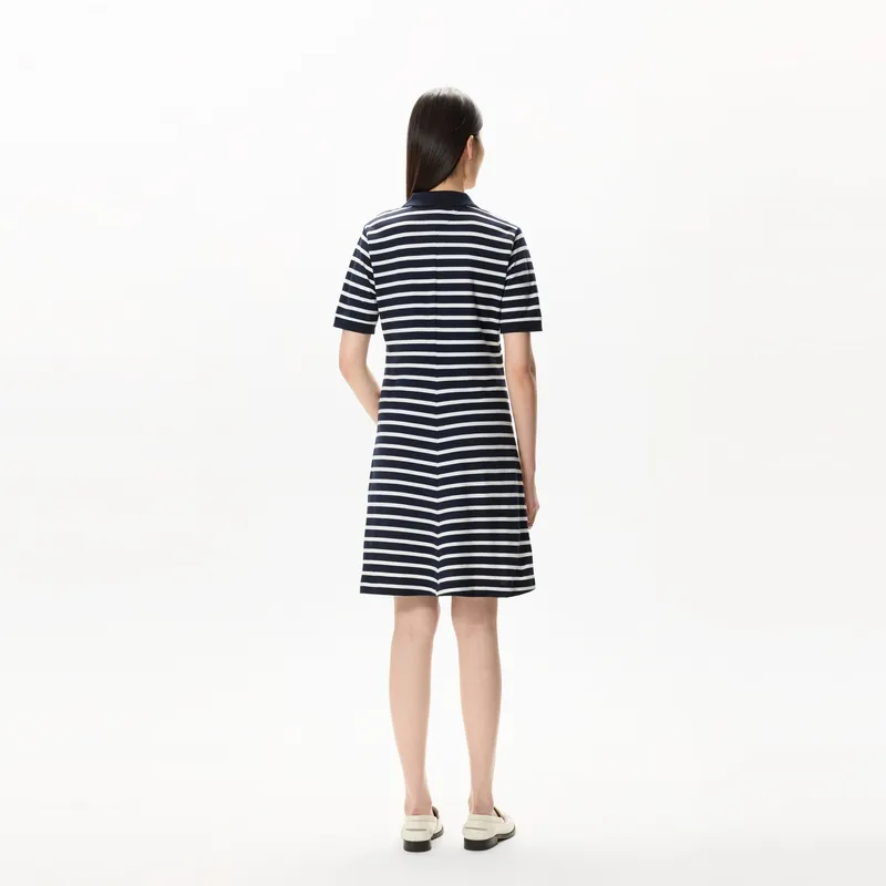 Tommy Hilfiger Short Sleeved Dress Women's Black White Stripes-2