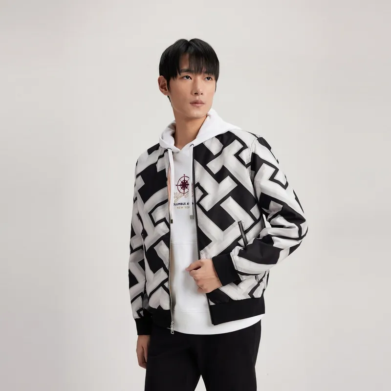 Tommy Hilfiger Jacket Men's Khaki/Black White-4