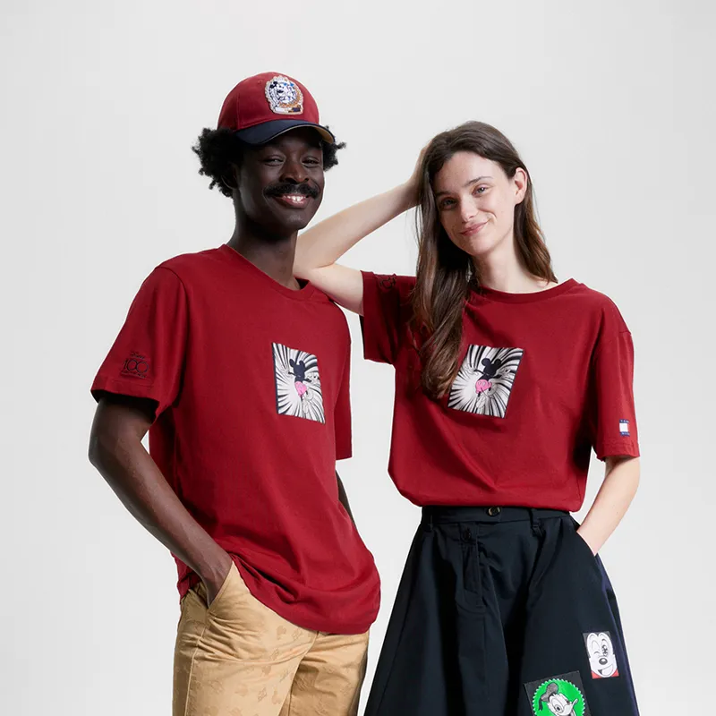 Disney X Tommy Hilfiger Tommy Hilfiger X DISNEY Co-branded Series T-Shirts Unisex Deep Red-2