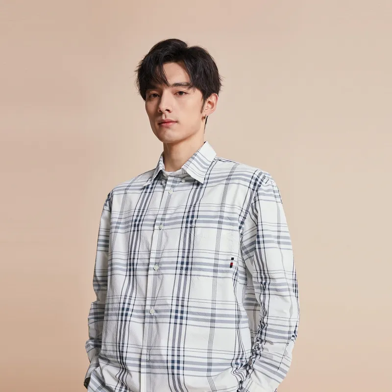 Tommy Hilfiger Shirts Men Gray White Plaid-5