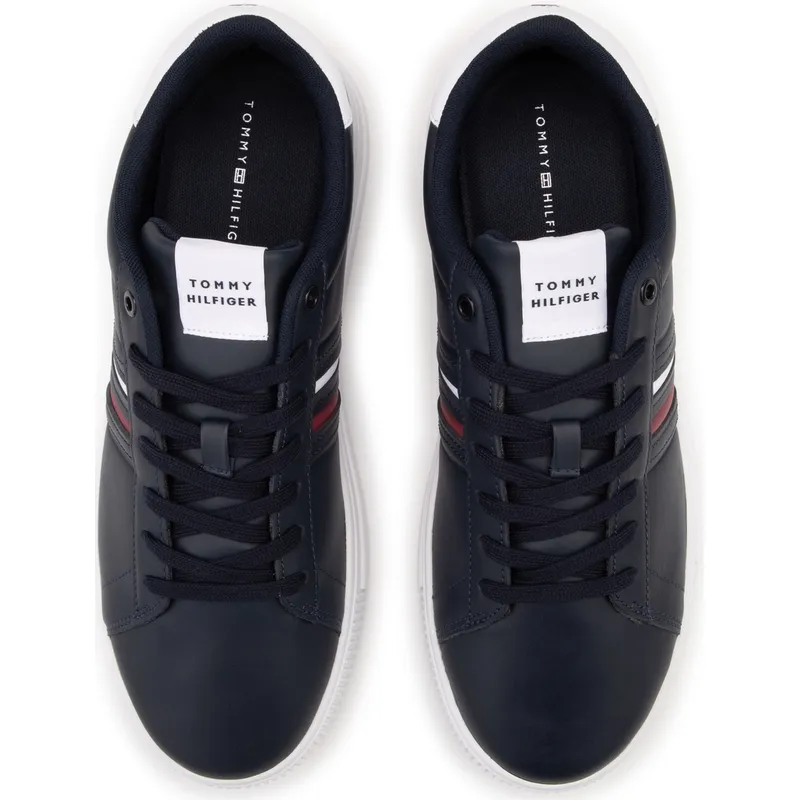 Tommy Hilfiger Leather Logo debossed Sneakers-8