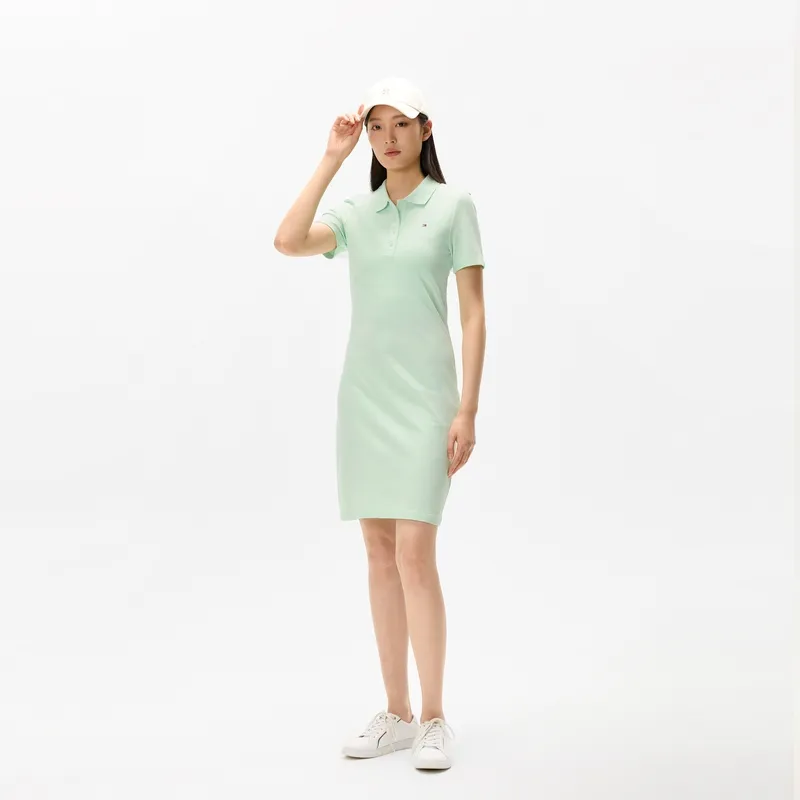 Tommy Hilfiger Short Sleeved Dress Women's Light Green-2