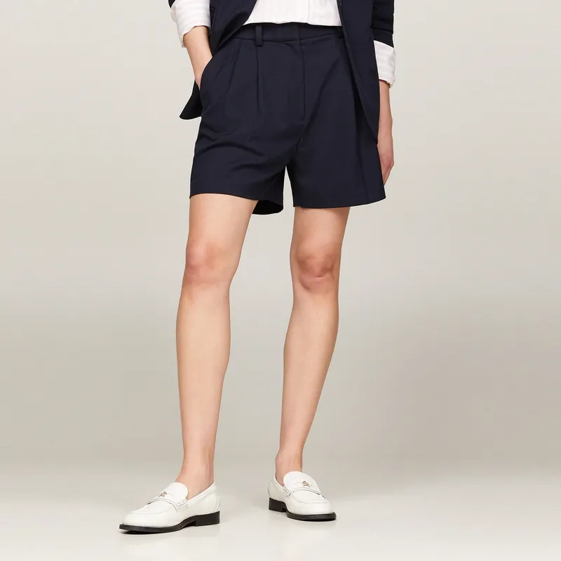 Tommy Hilfiger Pleated Textured Shorts-2