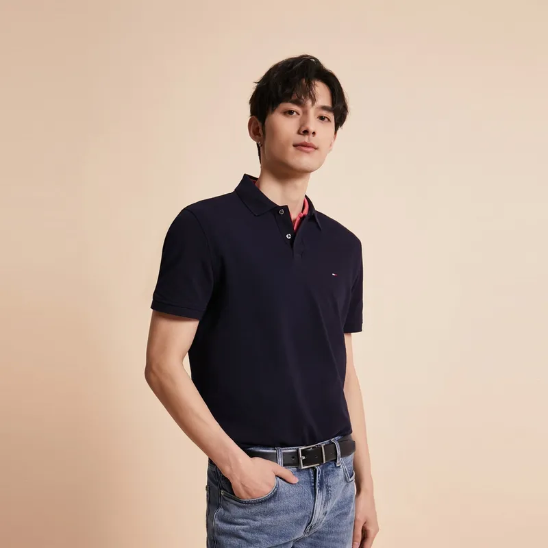 Tommy Hilfiger Polo Shirt Men's Navy Blue-5
