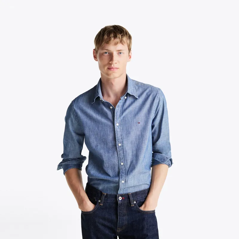 Tommy Hilfiger Shirt Men's Denim Blue-2