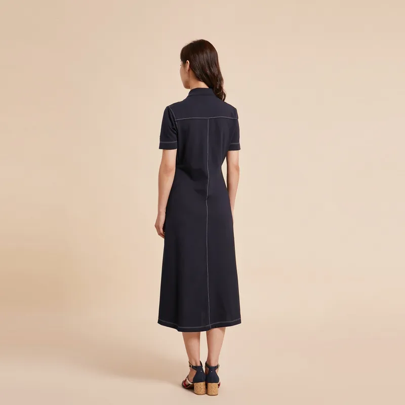 Tommy Hilfiger Short Sleeved Dress Women's Navy Blue-2