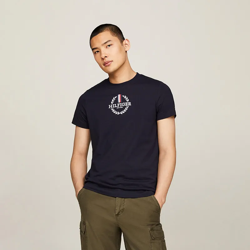 Tommy Hilfiger Archive Crest logo T shirt-7
