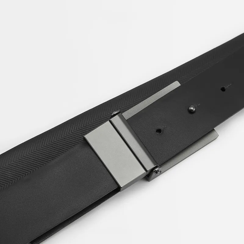 Tommy Hilfiger Split Cow Leather Belts Men's Black 3.5cm-5