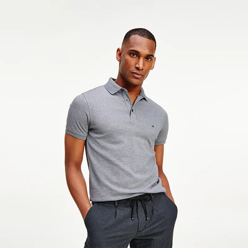 Tommy Hilfiger Logo embroidered Cotton Polo Shirt-12