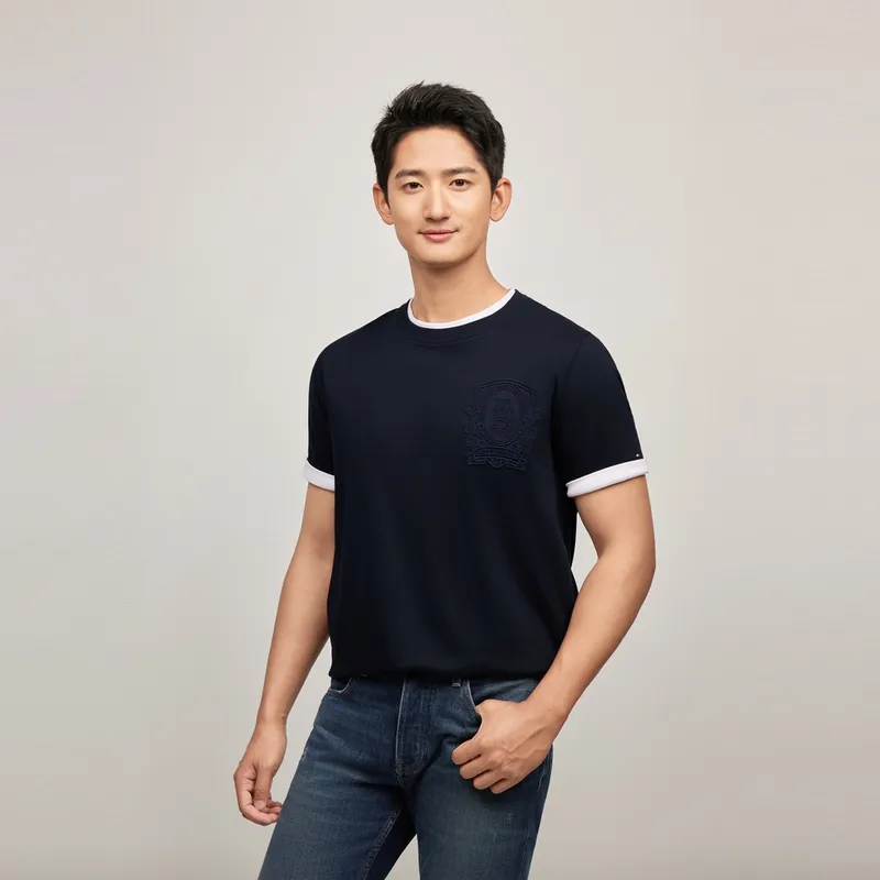 Tommy Hilfiger T Shirt Men's Navy Blue-2
