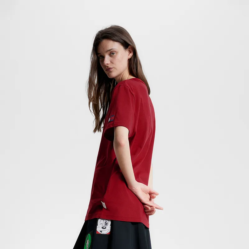 Disney X Tommy Hilfiger Tommy Hilfiger X DISNEY Co-branded Series T-Shirts Unisex Deep Red-4