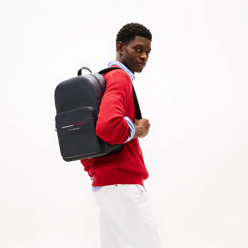 Tommy Hilfiger Artificial Leather Backpack Large Size Men's Multicolor-6