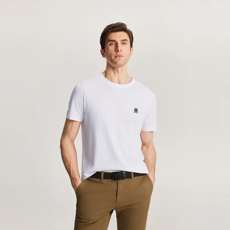 Tommy Hilfiger Th Monogram embroidered T shirt-13