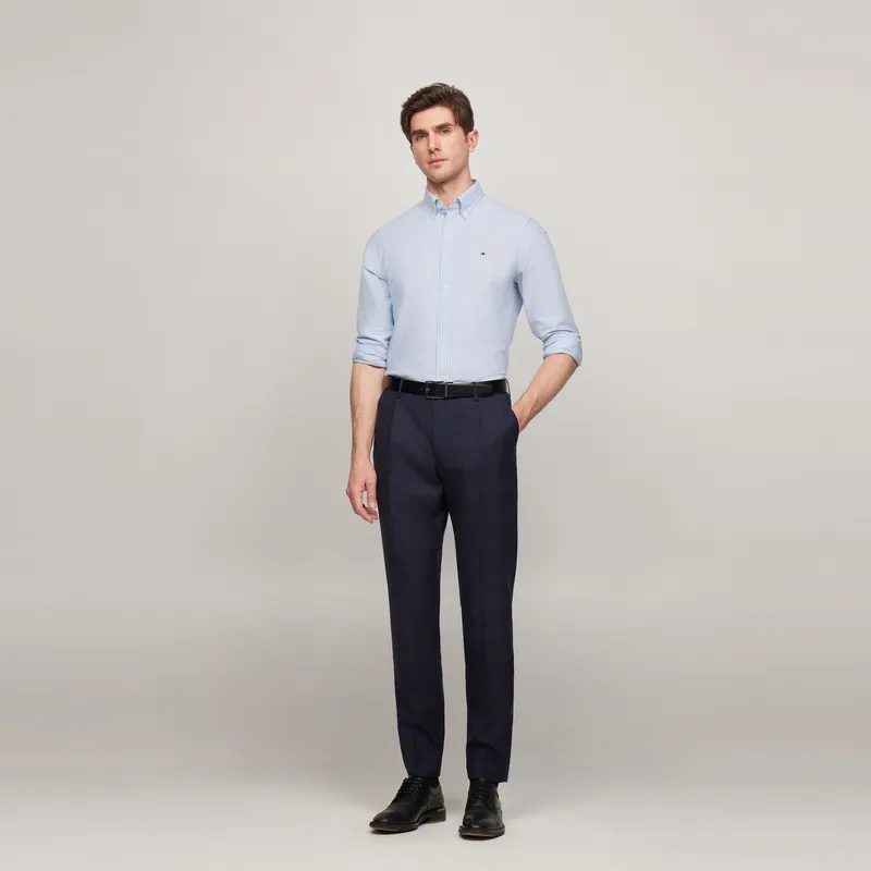 Tommy Hilfiger Suit Trouser Men's Navy Blue Plaid-4