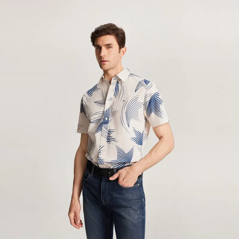 Tommy Hilfiger Shirt Men's Ecru Print-2
