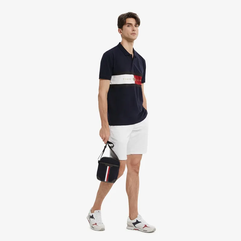 Tommy Hilfiger Short Sleeved Polo Shirt Men's Navy Blue-4