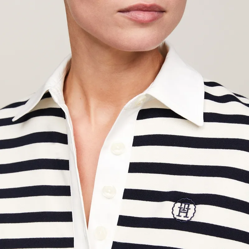 Tommy Hilfiger Breton Polo Top-2