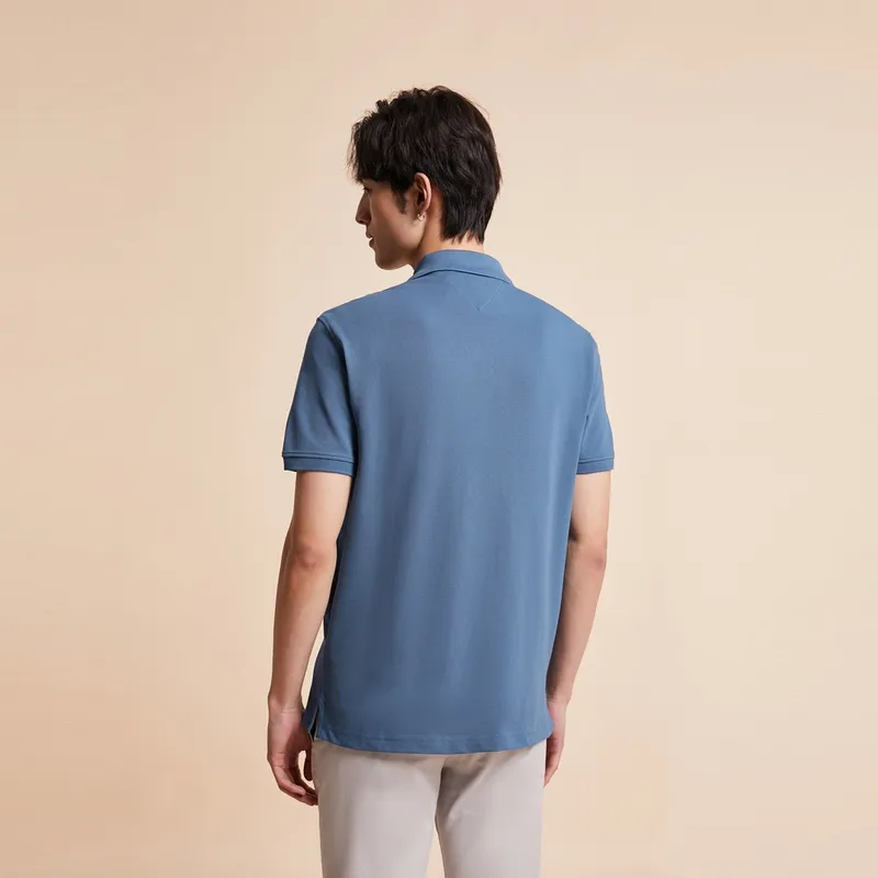 Tommy Hilfiger Polo Shirt Men's Tranquil Blue-5